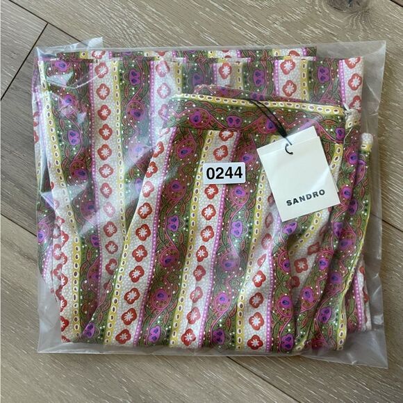 SANDRO
graphic-print stripe flared trousers - Picture 8 of 11